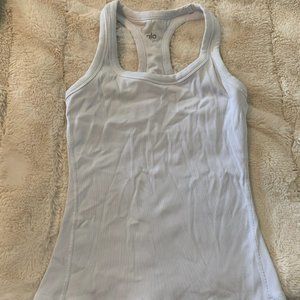 Alo Yoga Ribbed Aspire Full Length Tank - White Size M